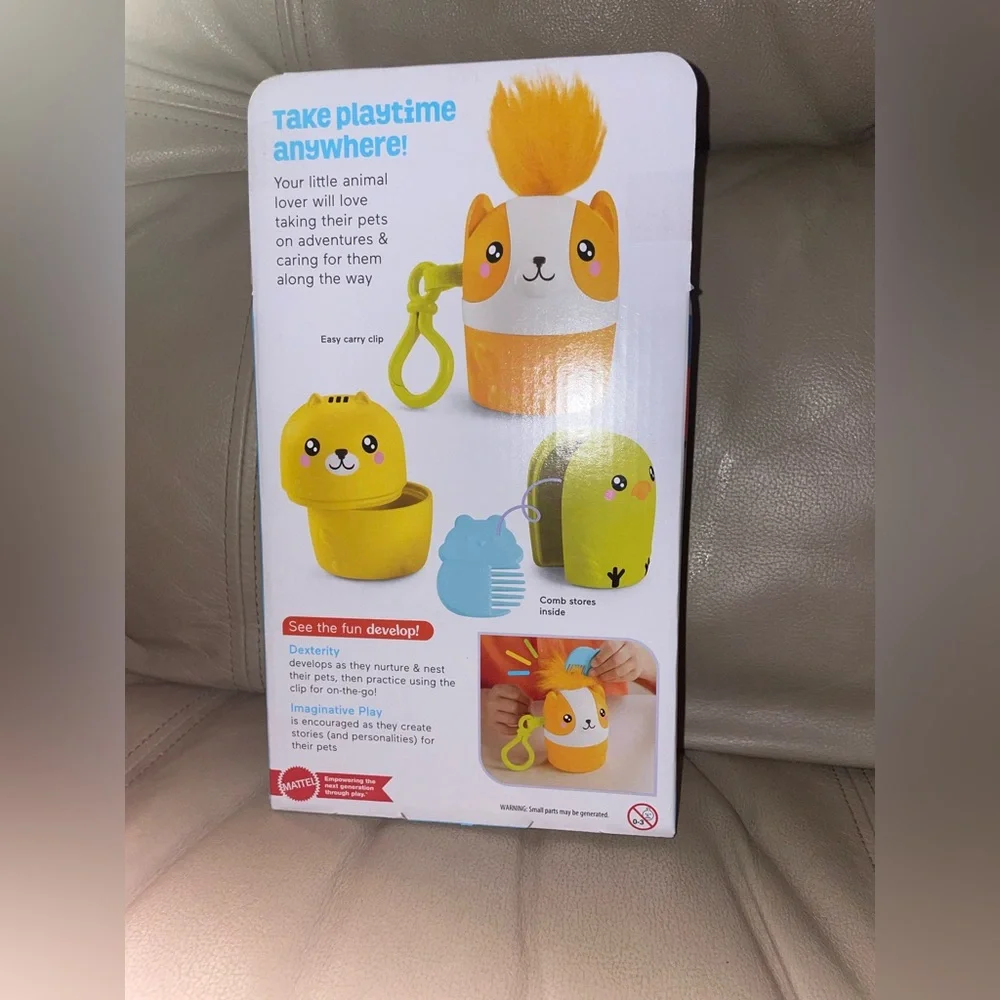 Mattel On-the-Go Nesting Pet Toy 3 Pets New In Box Baby Toddler Learn Grow Fun